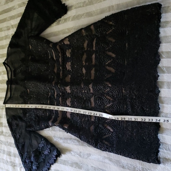 🔖 BNWT NICOLE MILLER COLLECTION Diva Mesh Lace Mini Dress Jet Black (8) - Picture 14 of 16